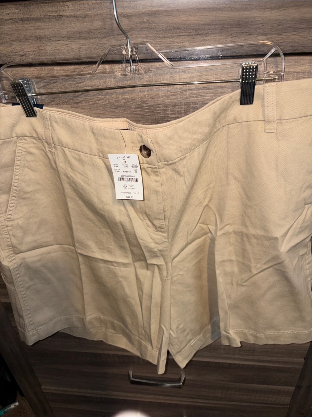 J. Crew Lightweight Linen-Blend Tan High-Rise Shorts